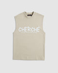 SLEEVELESS TEE TAUPE