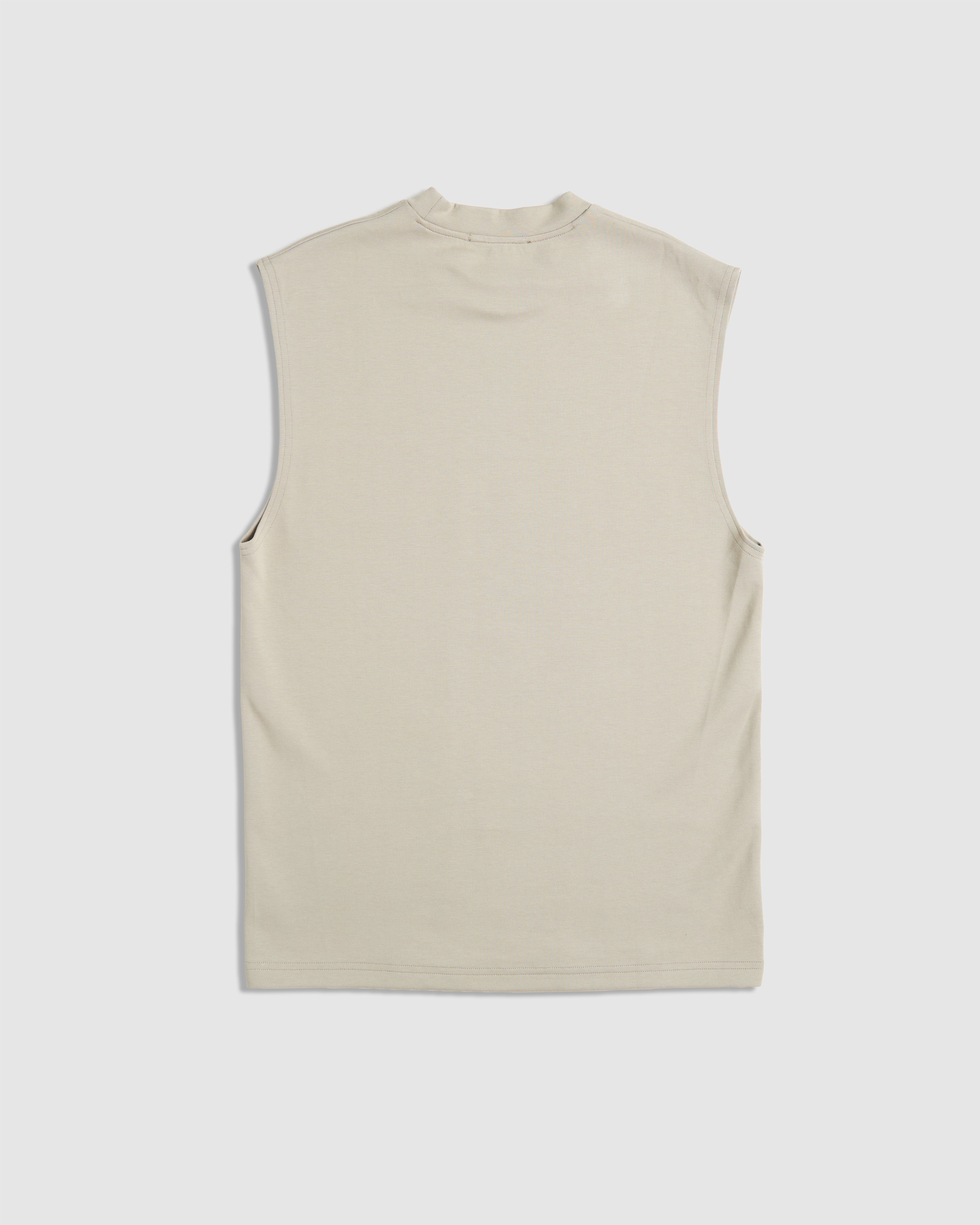 SLEEVELESS TEE TAUPE