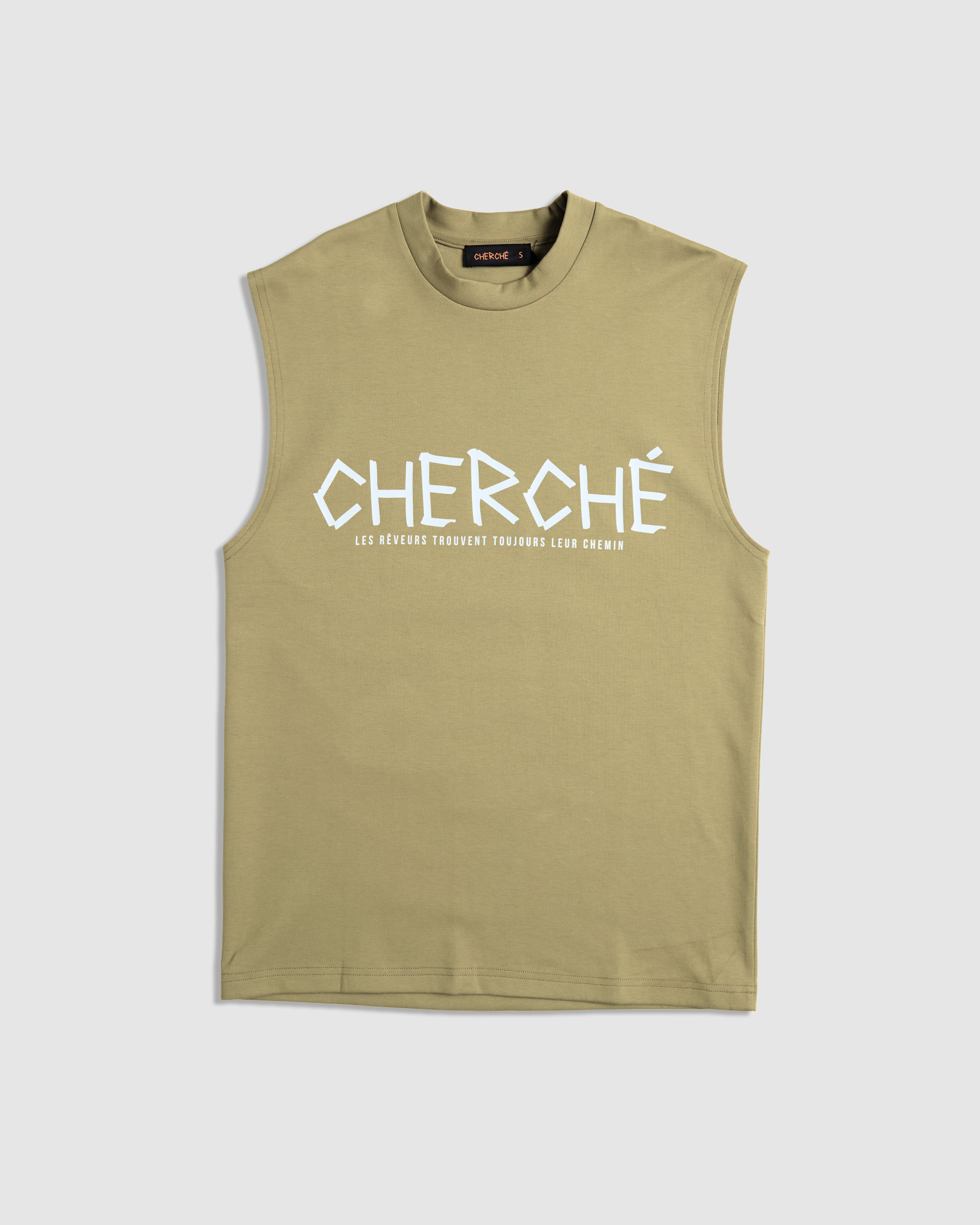 SLEEVELESS TEE OLIVE